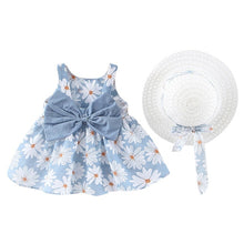 Load image into Gallery viewer, Toddler Baby Kids Girls Floral Flowers Princess Dress Hat Outfits Clothes summer dress baby girl clothes vestido infantil cloth