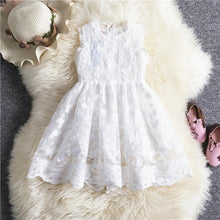 Load image into Gallery viewer, Summer Toddler Girls Lace Cake Dress Kids Sleeveless Floral Mesh Wedding Dresses Children Clothing For Baby Girls 3 to 8 Years