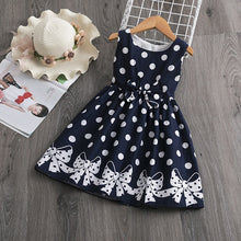 Load image into Gallery viewer, Sleeveless Baby Girls Dress Western Style Polka Dot Bow Summer Princess Dress Birthday Party Dress Baby Clothes