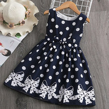 Load image into Gallery viewer, Sleeveless Baby Girls Dress Western Style Polka Dot Bow Summer Princess Dress Birthday Party Dress Baby Clothes