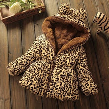 Load image into Gallery viewer, Winter Hooded Leopard Coat
