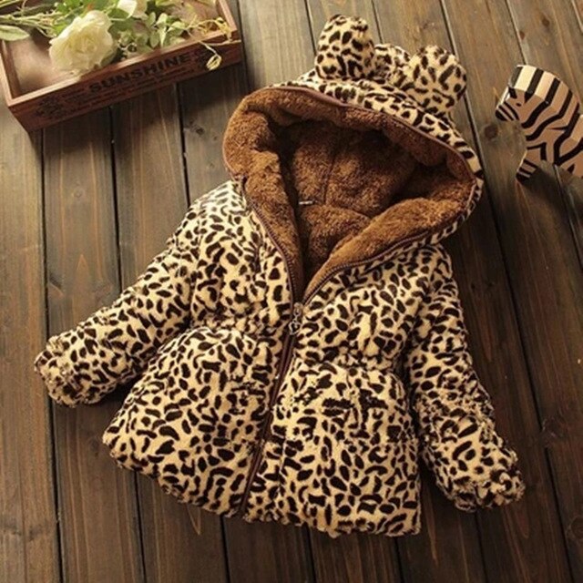 Winter Hooded Leopard Coat