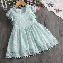Load image into Gallery viewer, Summer Toddler Girls Lace Cake Dress Kids Sleeveless Floral Mesh Wedding Dresses Children Clothing For Baby Girls 3 to 8 Years
