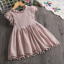 Load image into Gallery viewer, Summer Toddler Girls Lace Cake Dress Kids Sleeveless Floral Mesh Wedding Dresses Children Clothing For Baby Girls 3 to 8 Years

