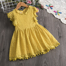 Load image into Gallery viewer, Summer Toddler Girls Lace Cake Dress Kids Sleeveless Floral Mesh Wedding Dresses Children Clothing For Baby Girls 3 to 8 Years
