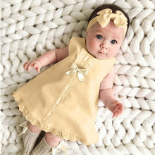 Load image into Gallery viewer, Baby Sleeveless Dress with Bow-knot
