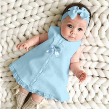 Load image into Gallery viewer, Baby Sleeveless Dress with Bow-knot
