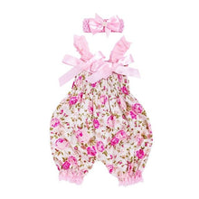 Load image into Gallery viewer, Romper with bows &amp; headband
