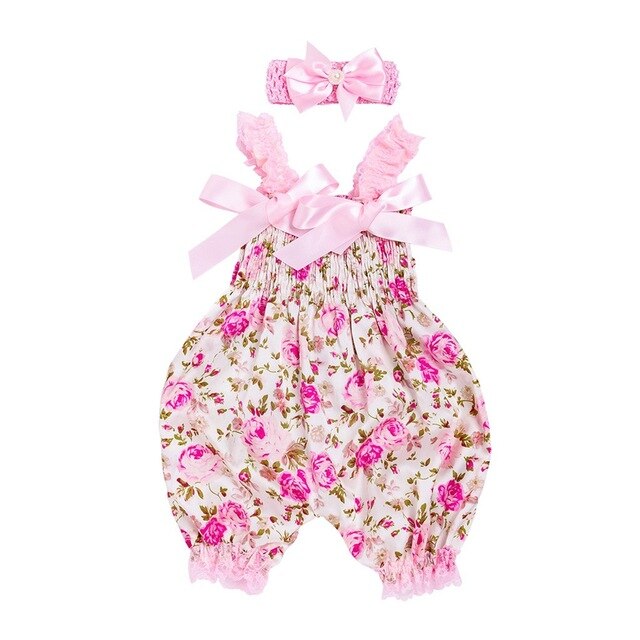 Romper with bows & headband