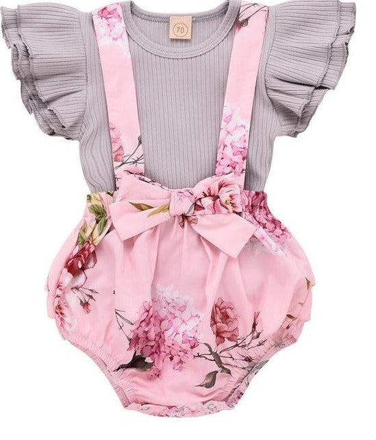 Ruffle Sleeves 2 Piece Outfit